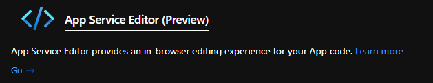 App Service Editor